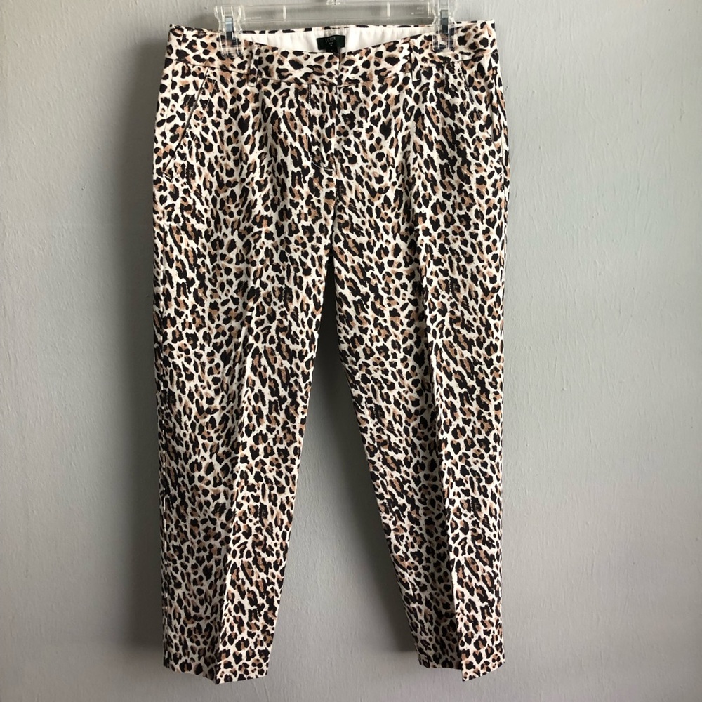 J. Crew Factory City fit cheetah print pants 6.